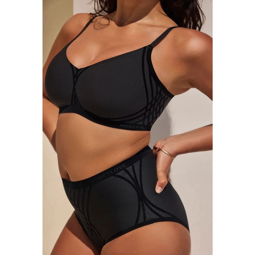 $69 Honeylove Silhouette Bra, Vamp, Size 34D/DD (E)